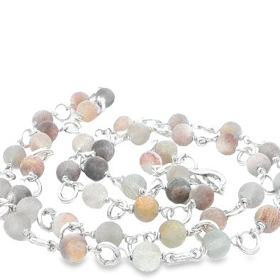 Gallery Gemma Collection  Frosted Sunstone gemstone beads linked wi...