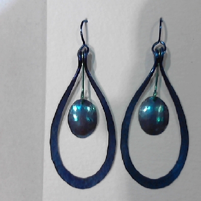 Karen Hunter: Designer  Niobium Teardrop Earrings  Handcrafted in N...