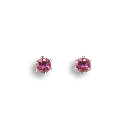 Gallery Gemma Gemstone Collection  4mm Pink Tourmaline Stud Earring...