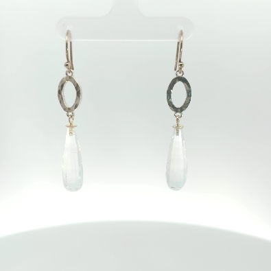 Providence Collection  Quartz Crystal Briolette Earrings  Sterling ...