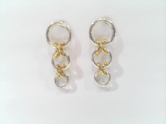 TANE; Mexico 1942  X Long Vermeil Earrings  From the X Collection; ...