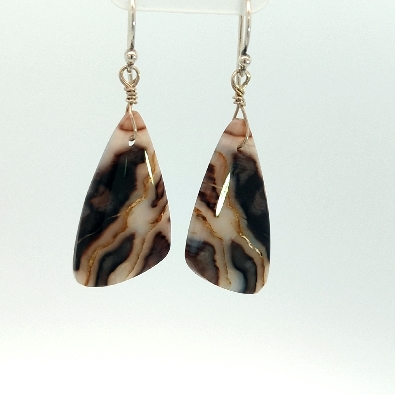 Providence Collection  Channel Wood Gemstone Earrings  Unique earri...