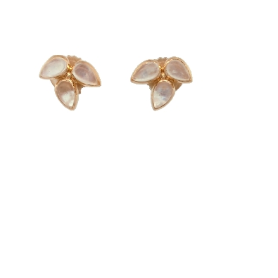 Anzie Jewelry; Montreal  Moonstone Fleur de Lis Bouquet Stud Earrin...