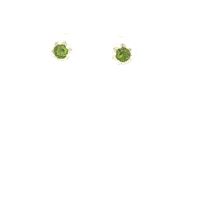 Gallery Gemma  4mm Peridot Stud Earrings   Genuine 4mm round green ...