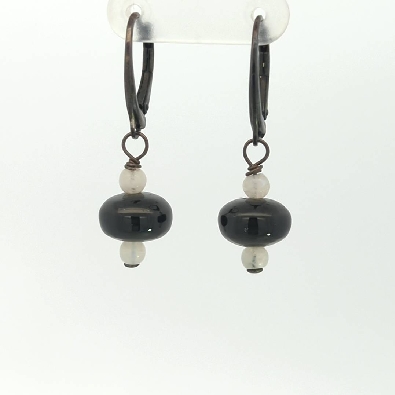 Gallery Gemma  Black Onyx Dangle Earrings  Handcrafted in studio; d...