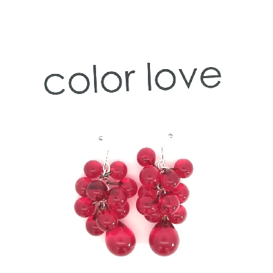 Color Love  Chroma Earrings Red  Enhance your style with these brea...