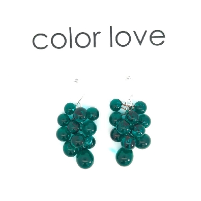 Color Love  Chroma Earrings Teal  Enhance your style with these bre...