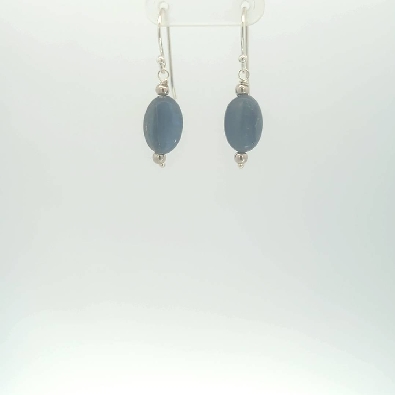 Gallery Gemma  Kyanite Dangle Earrings  Oval kyanite gemstone beads...