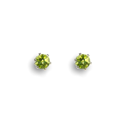 Gallery Gemma Gemstone Collection  6mm Peridot Stud Earrings  Featu...