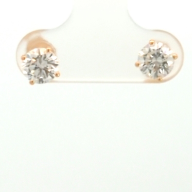 Gallery Gemma Diamond Classics  14K Yellow Gold Lab Diamond Stud Ea...