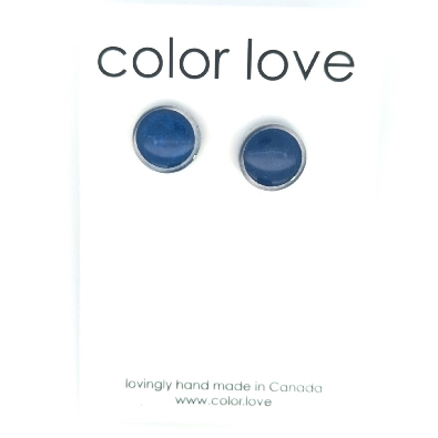 Color Love  Resinique Studs - Blue  Meticulously handcrafted shiny ...