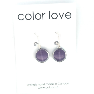 Color Love  Resinique Dangle Earrings - Lavender  Meticulously hand...