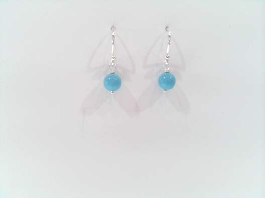 Gallery Gemma  Turquoise Bead Dangle Earrings  Pretty silver dangle...