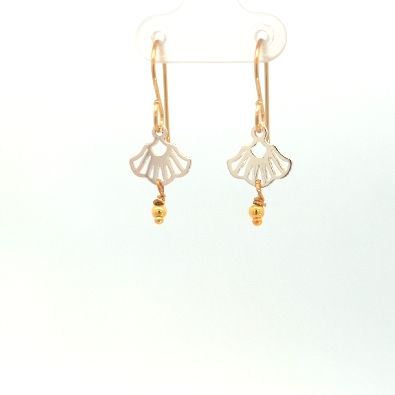 Gallery Gemma  Mini Fan Dangle Earrings  Sweet two-toned earrings f...