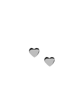 Anzie Jewelry; Montreal  Silver JAC + JO Icon Heart Stud Earrings  ...