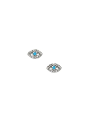 Anzie Jewelry; Montreal  Classique Pave Evil Eye Stud Earrings  A p...