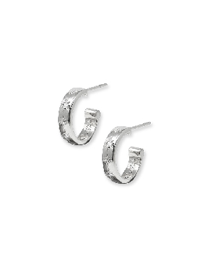 Anzie Jewelry; Montreal  Silver Mediterranee Hoop Earrings  Silver ...