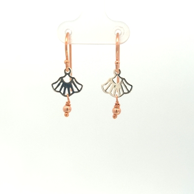 Gallery Gemma  Mini Fan Dangle Earrings  Sweet two-toned earrings f...