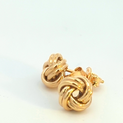 Gallery Gemma Classics  14K Yellow Gold Love Knot Post Earrings  Cl...