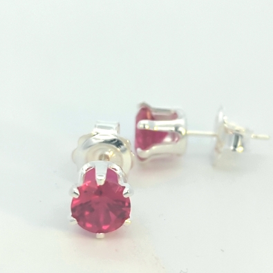 Gallery Gemma Gemstones  6mm Lab Ruby Stud Earrings  Featuring 6mm ...