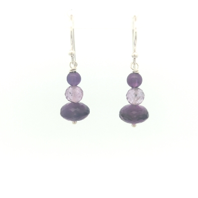 Gallery Gemma  Amethyst Bead Dangle Earrings  Pretty dangle style e...