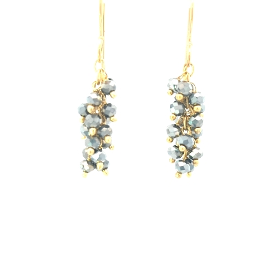 Gallery Gemma  Hematite Glitter Dangle Earrings  Stunning earrings ...