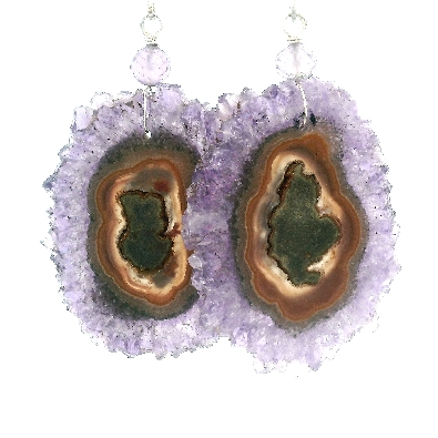 Providence Collection Amethyst Slice Gemstone Earrings Beautiful ...
