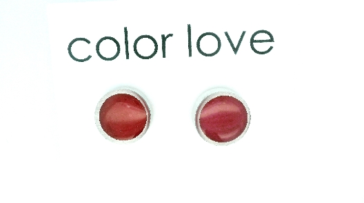 Color Love  Resinique Studs - Pink  Meticulously handcrafted shiny ...