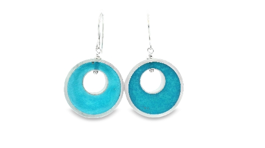 Color Love Resinique Spotlight Earrings - Blue-Green Make a vibra...