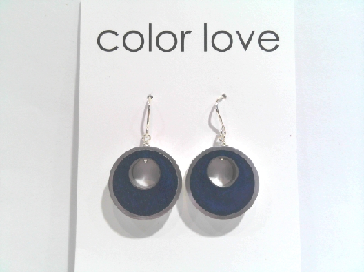 Color Love Resinique Spotlight Earrings - Cobalt Make a vibrant s...
