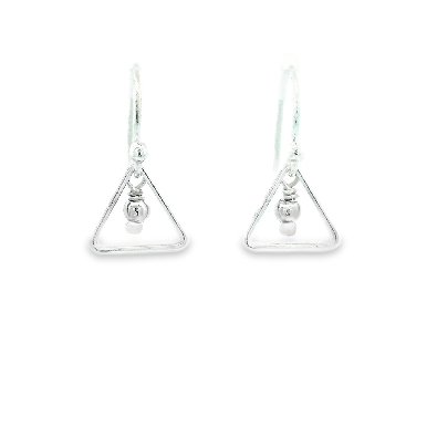 Gallery Gemma  Silver Triangle Earrings  Delicate and light silver ...