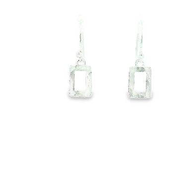 Providence Collection  Mini Rectanglel Silver Earrings  Sterling si...