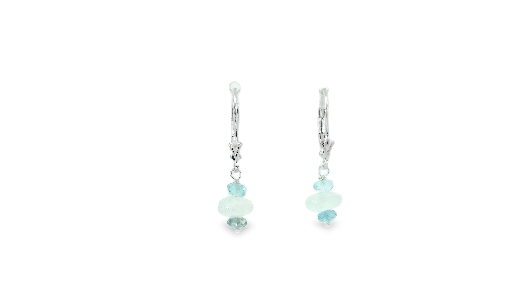 Gallery Gemma  Moonstone Zircon Dangle Earrings  Pretty delicate ea...