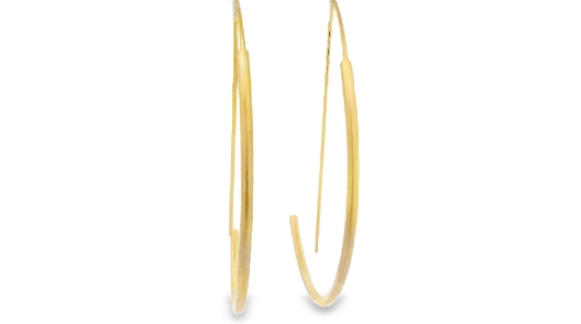 PURSUITS; Toronto  Lune Hoop Earrings - Satin Gold  From the FS Col...