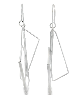 PURSUITS; Toronto  Finley Hoop Earrings - Satin Silver  From the FS...