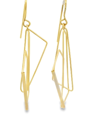 PURSUITS; Toronto  Finley Hoop Earrings - Satin Gold  From the FS C...