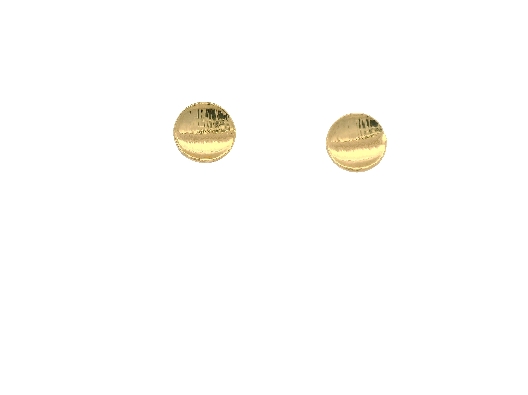 PURSUITS; Toronto  Petite Curl Dot Ear Studs - Brushed Gold  From t...