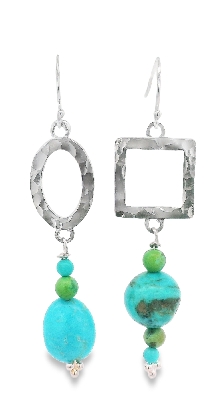 Providence Collection  Asymmetrical Turquoise Earrings  Fabulouse d...