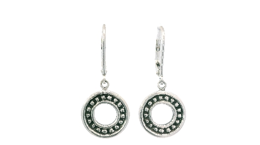 SCARO; Caroline Arbour joailliere  Purete Silver Circle Dangle Earr...