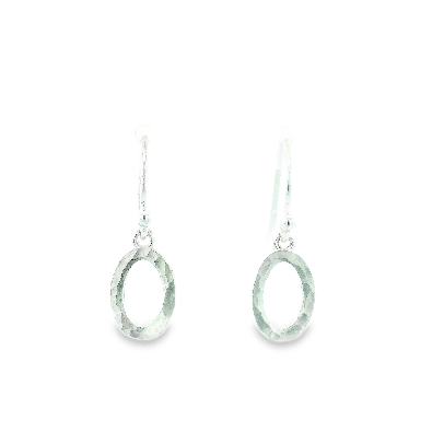Providence Collection  Mini Oval Silver Earrings  Sterling silver e...