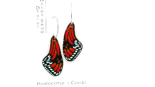Wanda Shum Design; British Columbia  Mini Butterfly Wing Earrings -...