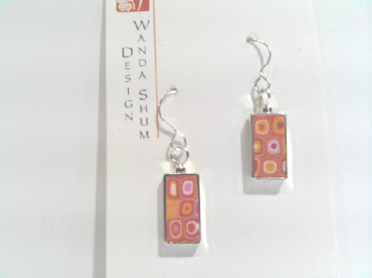 Wanda Shum Design; British Columbia  Funky Mosaic Rectangle Earring...