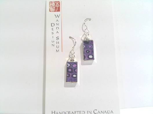 Wanda Shum Design; British Columbia  Funky Mosaic Rectangle Earring...