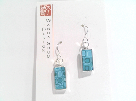 Wanda Shum Design; British Columbia  Funky Mosaic Rectangle Earring...