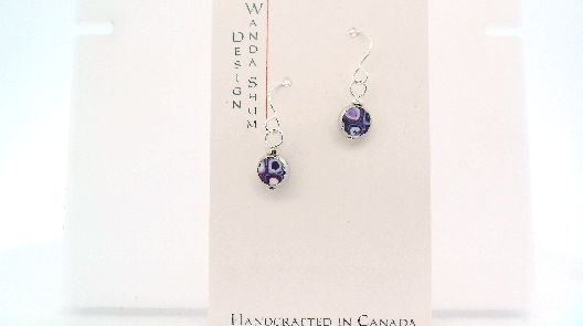 Wanda Shum Design; British Columbia  Funky Mosaic Small Circle Earr...