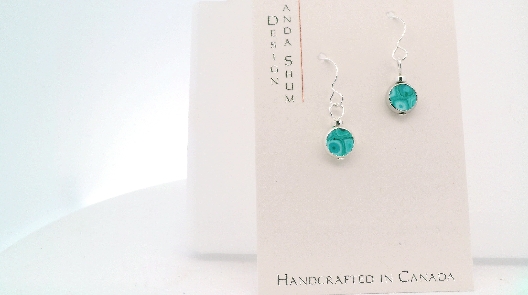 Wanda Shum Design; British Columbia  Funky Mosaic Small Circle Earr...