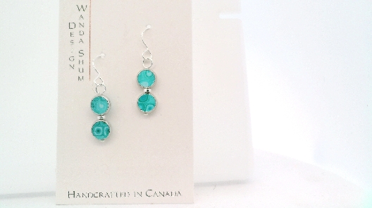 Wanda Shum Design; British Columbia  Funky Mosaic 2 Circle Earrings...