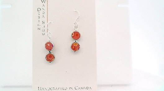 Wanda Shum Design; British Columbia  Funky Mosaic 2 Circle Earrings...