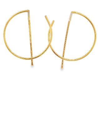 PURSUITS; Toronto Pi Hoop Earrings - Polished Gold From the 9S Co...