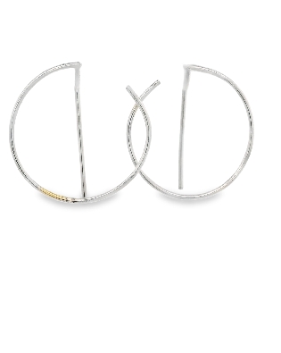 PURSUITS; Toronto  Pi Hoop Earrings - Polished Silver  From the 9S ...